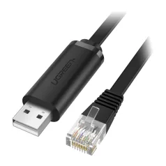 Ugreen CM204 USB-RJ45 konzolkábel, 3 m (fekete)