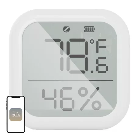 MOES ZSS-KB-TH-LF-C ZigBee LCD hőmérséklet- és páratartalom-érzékelő