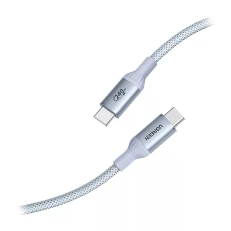 UGREEN L534 USB-C–USB-C kábel, 2 m, 240 W (ezüstfehér)