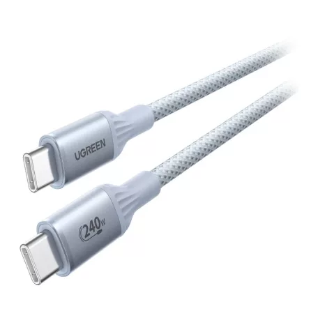 UGREEN L534 USB-C–USB-C kábel, 2 m, 240 W (ezüstfehér)