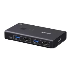 UGREEN AK502 KVM-kapcsoló, 2 bemenet, 1 kimenet
