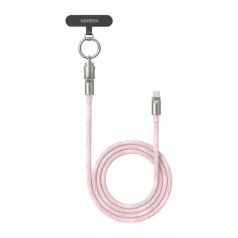 UGREEN L508 USB-C kábel, 1,2 m, 60 W (rózsaszín)