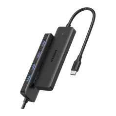   UGREEN CM219 4-portos USB-C–USB-A USB 3.2 Gen1 hub (fekete)