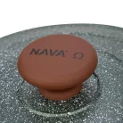 Nava 10-255-033 Ωmega tapadásmentes öntött alumínium lábas fedővel, kőbevonattal