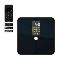   AENO ABS0002S BS2S testmérleg,  180 kg-ig terhelhető, SMART funkciók, profilok, BMI index elemzés, színes kijelző