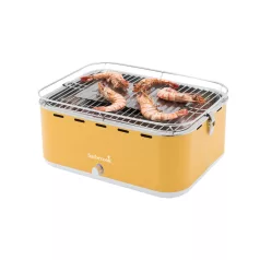   Barbecook BC-CHA-1016 Carlo asztali faszenes grill, sárga, 44x33x21cm