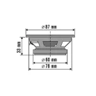 SAL BK 087 autóhangszóró pár, 87 mm, 2 x 35 Wmax, 75 - 18.500 Hz, 85 dB, PEI magas
