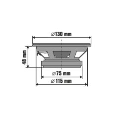   SAL BK 130 autóhangszóró pár, 130 mm, dupla kónusz, 2 x 50 Wmax, 4 Ohm, 50 - 19.0