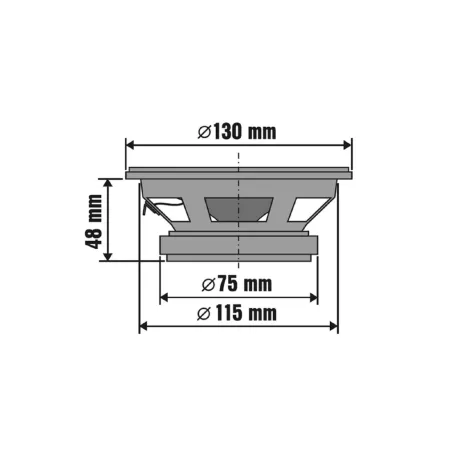 SAL BK 130 autóhangszóró pár, 130 mm, dupla kónusz, 2 x 50 Wmax, 4 Ohm, 50 - 19.0