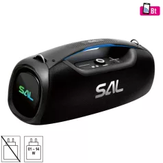   SAL BT9000 hordozható boombox, vezeték nélküli hangszóró, 100 W, IPX5, BT TWS, AUX