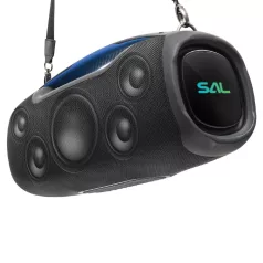   SAL BT9000 hordozható boombox, vezeték nélküli hangszóró, 100 W, IPX5, BT TWS, AUX