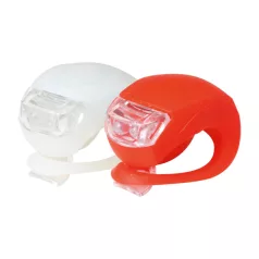   Home BV 10 kerékpárlámpa készlet, 2 db fehér vagy piros LED, szilikon lámpatest,3