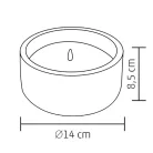 Home CDL 14 LED-es kőmécses, valódi viasz, LED, ismétlődő időzítés, 8,5 cm magas