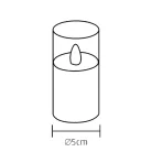 Home CDS 3 LED-es gyertyaszett üvegben, lángnyelv alakú LED, valódi viasz, 6 cmmagas