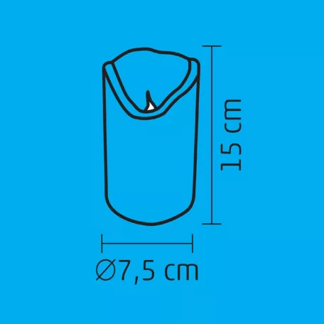 Home CMW 16 LED-es viaszgyertya, mozgó lángeffekt, valódi viasz, 1 db LED