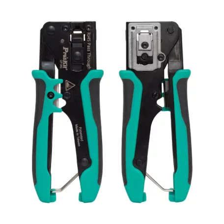 Home CP-342 UTP-RJ45-8P8C gyorskrimpelő fogó, nyitott végű dugókhoz, biztonságizár