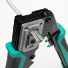 Home CP-342 UTP-RJ45-8P8C gyorskrimpelő fogó, nyitott végű dugókhoz, biztonságizár
