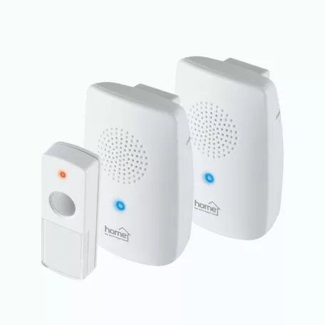 Home DBS 1001DC vezeték nélküli csengőszett, 2 beltéri egység és 1 nyomógomb, 100m