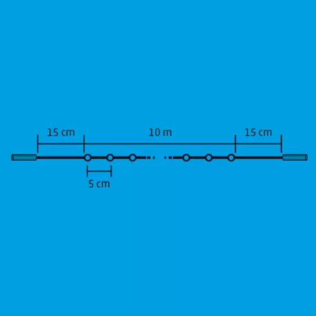 Home DLI 200/WH LED-es fényfüzér, 10 m / 200 db hidegfehér LED, állófényű, fehér vezeték, sorolható, kül- és beltéri kivitel