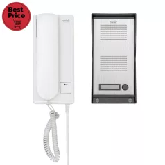   Home DP 22 vezetékes kaputelefon szett, falon kívüli alumínium kültéri egység, kétvezetékes