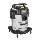 DeWALT DXV25S száraz-nedves porszívó, rozsdamentes váz, 25 liter, 15 Kpa, 37,8 l/s