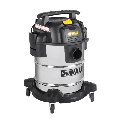DeWALT DXV25S száraz-nedves porszívó, rozsdamentes váz, 25 liter, 15 Kpa, 37,8 l/s