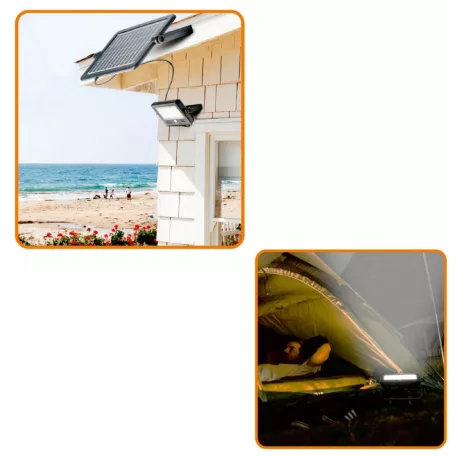 Home FLP 1100 SOLAR, szolárpaneles LED reflektor, PIR mozgásérzékelő, 1100 lm, 60