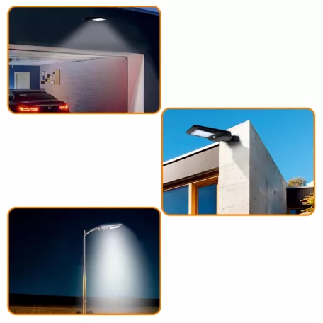 Home FLP 1600 SOLAR, szolárpaneles LED reflektor, PIR mozgásérzékelő, 1600 lm, 60