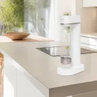 Home HGSZG1000 szódagép, szabványos CO2 patron, fehér/inox, 2300 g, 14 x 41.5 x25