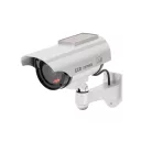 HOME HSK160 kültéri napelemes álkamera, villogó piros LED, körbe forgatható, egyszerű felszerelés, akkumulátoros tápellátás opció, élethű kamera megjelenés, IP44