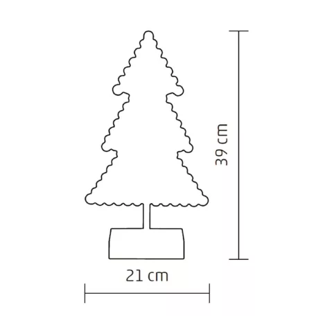 Home KAD 19 PINE karácsonyfa asztaldísz, 20 db LED, ABS műanyag, 21 x 39 cm