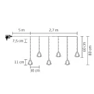 Home KAF110WW fényfüggöny, kül- és beltéri kivitel, 2,7 méter, 110 db melegfehérmicroLED