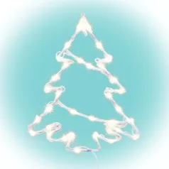   Home KID502WW fenyőfa ablakdísz, 35 db melegfehér LED, 2 tapadókorong, fehér tápkábel