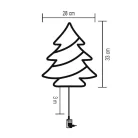 Home KID502WW fenyőfa ablakdísz, 35 db melegfehér LED, 2 tapadókorong, fehér tápkábel