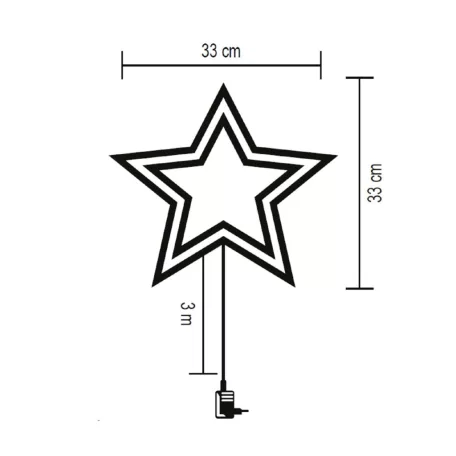Home KID503M csillag ablakdísz, 35 db színes LED, 2 tapadókorong, fehér tápkábel
