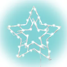   Home KID503WW csillag ablakdísz, 35 db melegfehér LED, 2 tapadókorong, fehér tápkábel