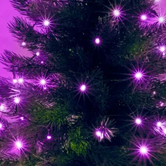   Home KII 100/P LED-es fényfüzér, 8 m / 100 db pink LED, állófényű, zöld vezeték, hálózati adapter, beltéri kivitel