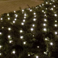  Home KLN 240C/WH LED-es háló, 3x3 m / 240 db hidegfehér LED, zöld vezeték, állófényű, hálózati adapter, kül- és beltéri kivitel