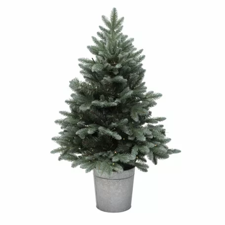 Home KMF90BLED elemes műfenyő LED-ekkel, 100db melegfehér LED, 90cm magas, 8 programos, 3D és 2D tűlevelek, elemes tápellátás, beltéri kivitel