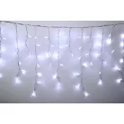 HOME KSFW200WH sorolható fényfüggöny, 4 méter, 200db hidegfehér LED, fehér vezeték, kül- és beltéri kivitel