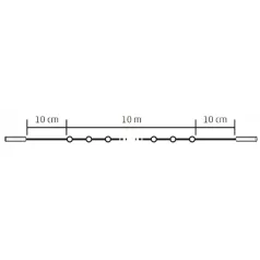   Home KSI 100/WW LED-es fényfüzér, 10 m / 100 db melegfehér LED, állófényű, fekete vezeték, kül- és beltéri kivitel