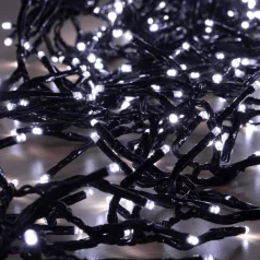  Home LC 768/WH LED-es cluster fényfüzér 7,5 m / 768 db hidegfehér LED, fekete vezeték, 8 fényprogram, távirányító, hálózati adapter, kül- és beltéri kivitel