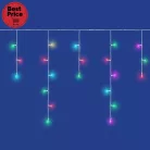 iSparkle LEDS108IV-1 LED-es fényfüggöny, 3 m / 108 db RGB LED, applikációval vezérelhető, smart, kül- és beltéri kivitel