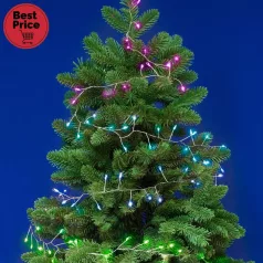   iSparkle LEDS120V-C micro LED-es cluster fényfüzér, 3 m / 120 db RGB LED, applikációval