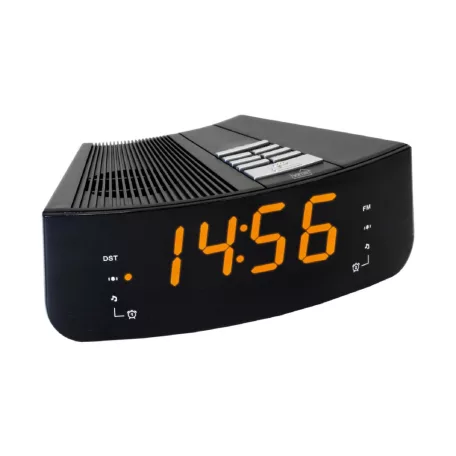 Home LTCR 02 digitális, LED ébresztőóra rádióval, borostyánsárga kijelző, 10 állomás