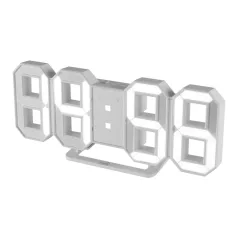   Home LTC 04 digitális, 3D LED ébresztőóra, 80 mm magas fehér kijelző, kitűnően leolvasható