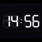 Home LTC 04 digitális, 3D LED ébresztőóra, 80 mm magas fehér kijelző, kitűnően leolvasható