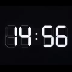   Home LTC 04 digitális, 3D LED ébresztőóra, 80 mm magas fehér kijelző, kitűnően leolvasható
