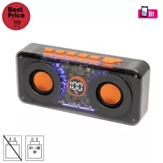   SAL MECHAPOWER vezeték nélküli hangszóró és multimédia-lejátszó, 2 x 10 W, RGB LED