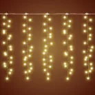 Home MLF 300/WW micro LED-es cluster fényfüggöny, 3x0,5 m / 300 db melegfehér micro LED, 8 fényprogram, távirányító, hálózati adapter, kül- és beltéri kivitel